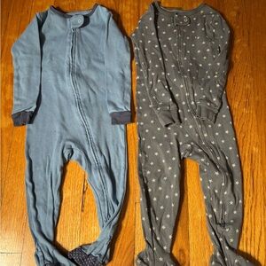 Cloud Island Kids Footies - Blue and Gray Star